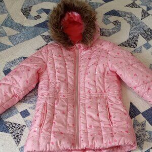 Pink winter jacket - size 10/12